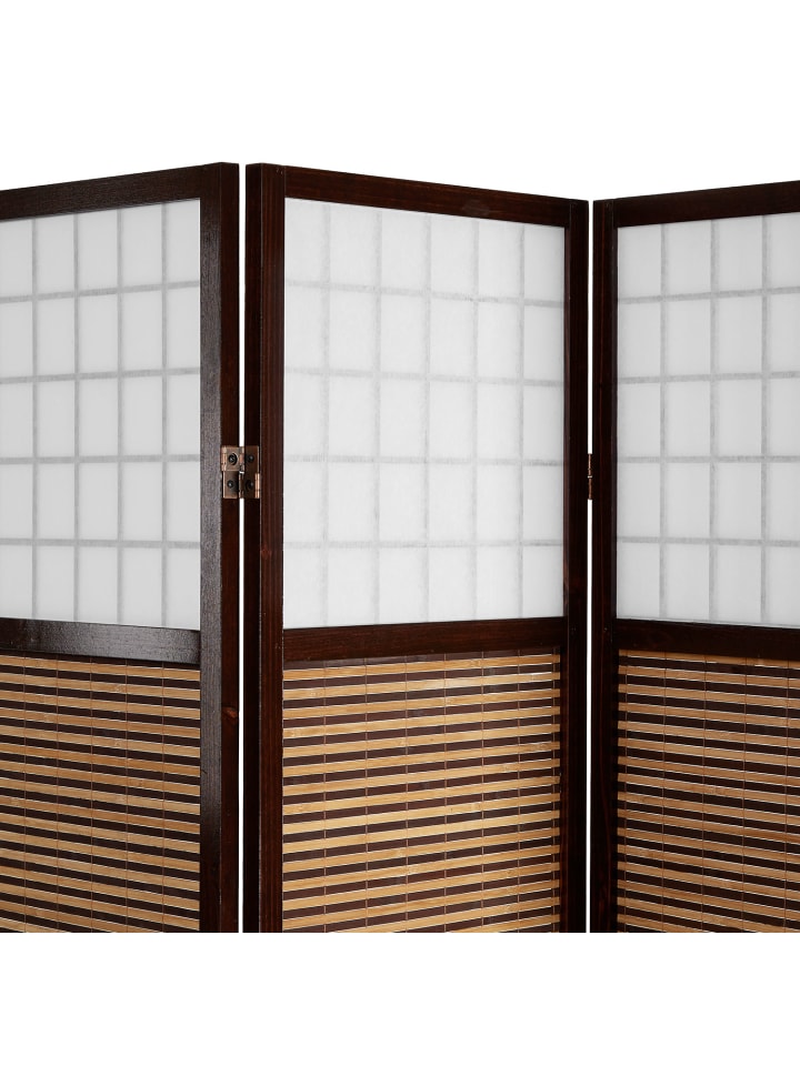 Homestyle4u 3-tlg. Paravent in Braun 120x200 günstig kaufen onesize
