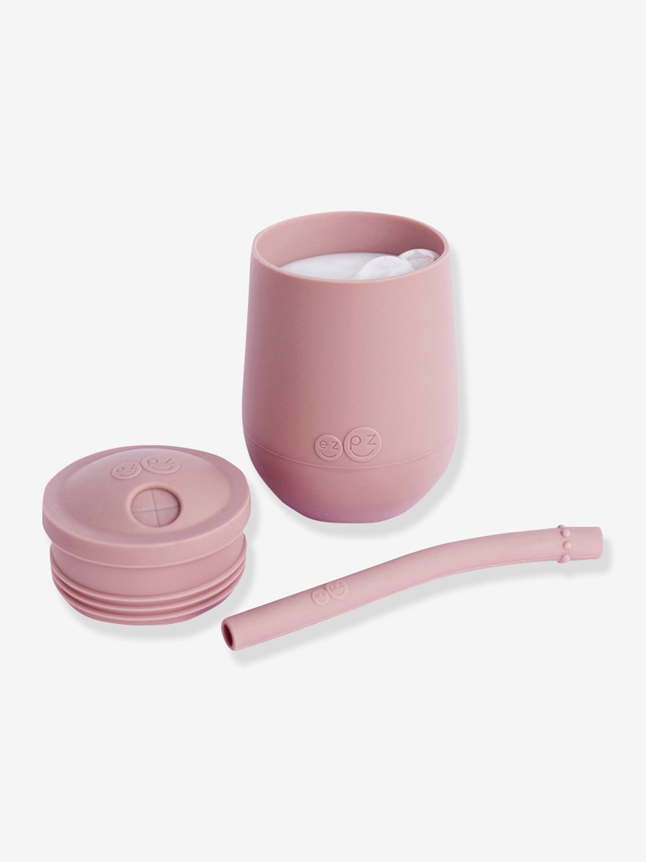 Ezpz Trinklernbecher mit Strohhalm MINI CUP EZPZ, Silikon - nachtblau