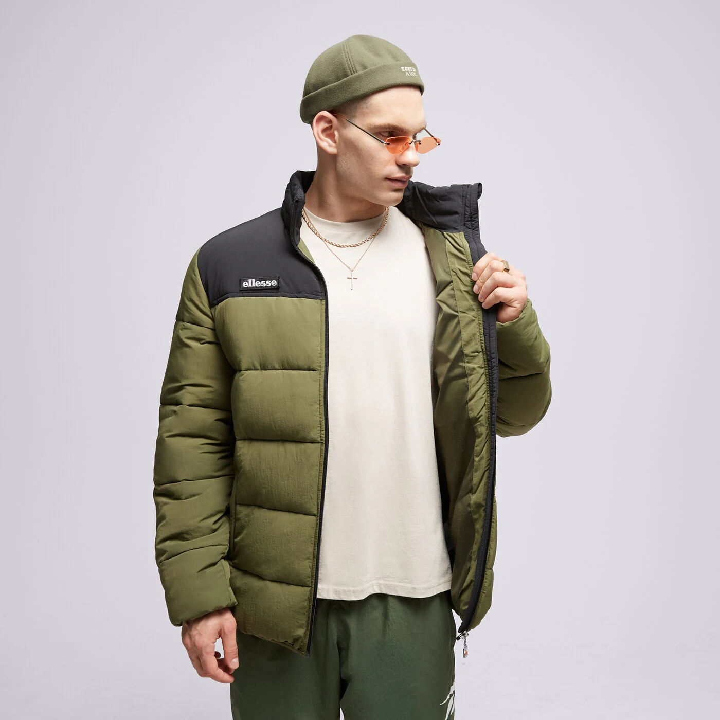 ELLESSE DAUNENJACKE NEBULA KHA/BLK PADDED JACKET Khaki