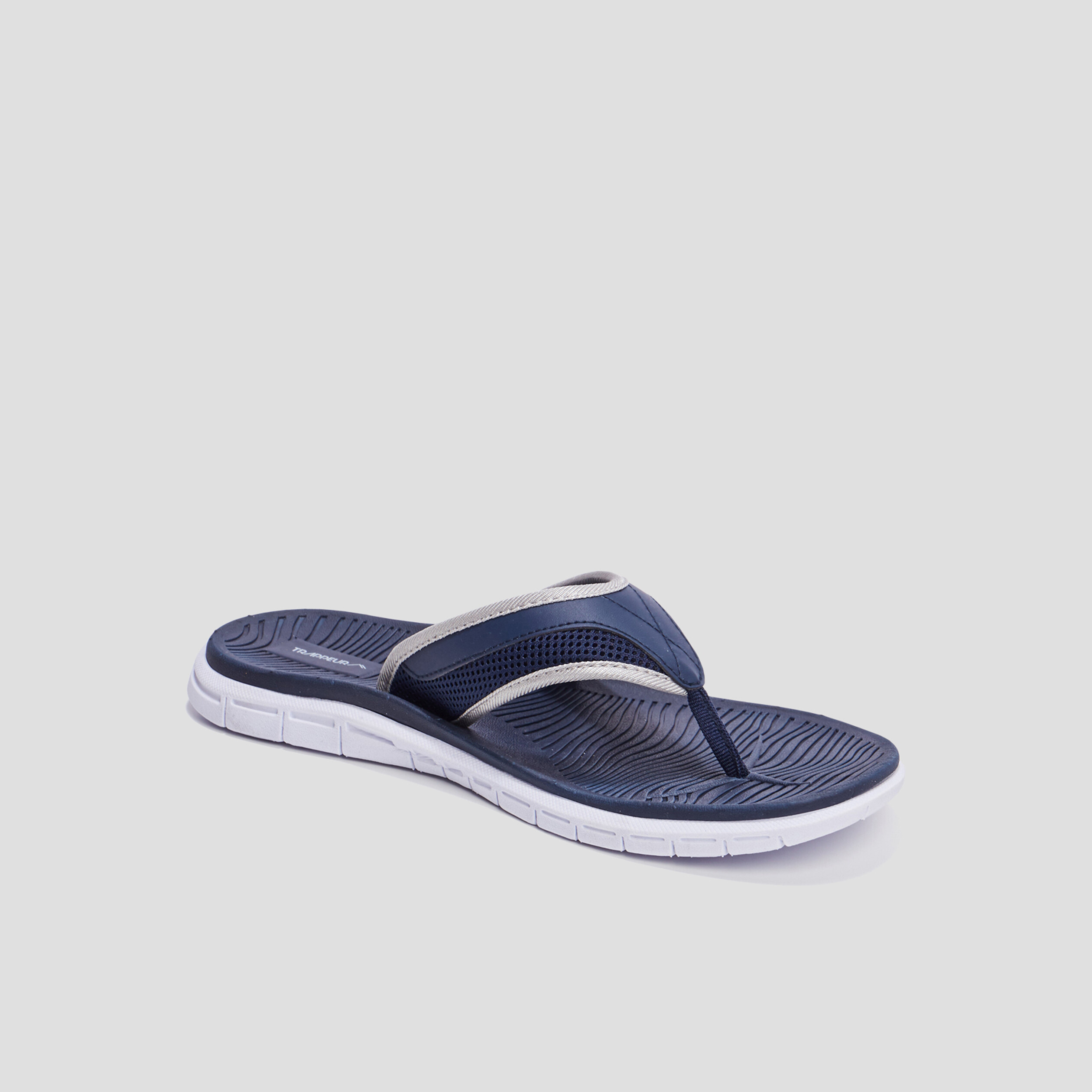 Tongs Trappeur bleu marine homme | La Halle