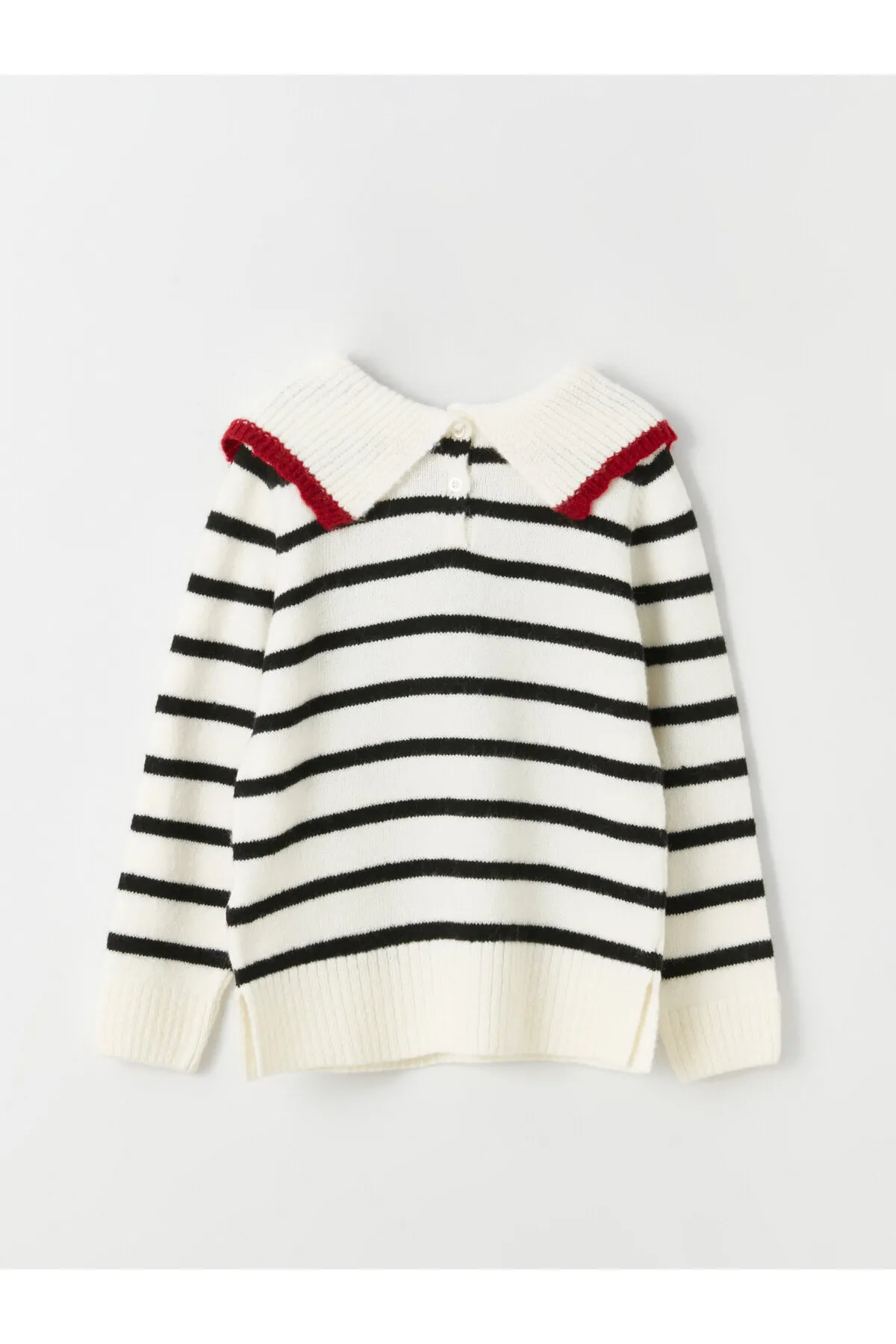 LC Waikiki  Rollkragenpullover, gestreift, langärmelig, Mädchen-Strickpullover, Mutter-Tochter-Kombination