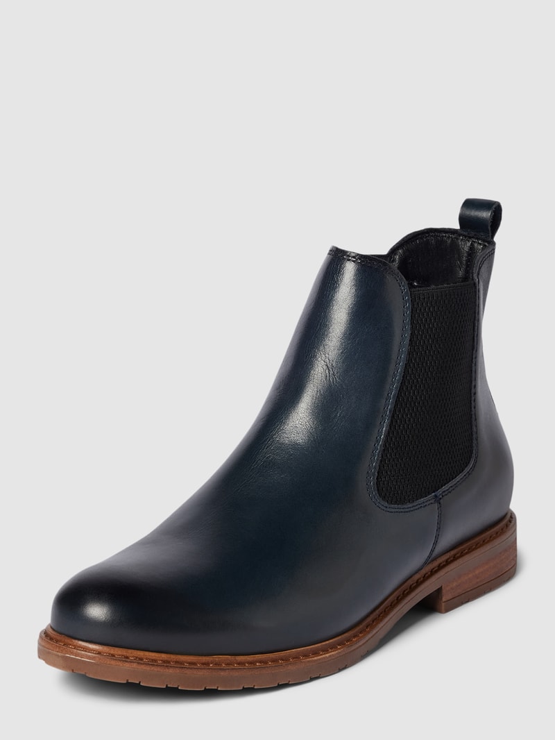 Chelsea Boots mit Kontraststreifen in marineblau