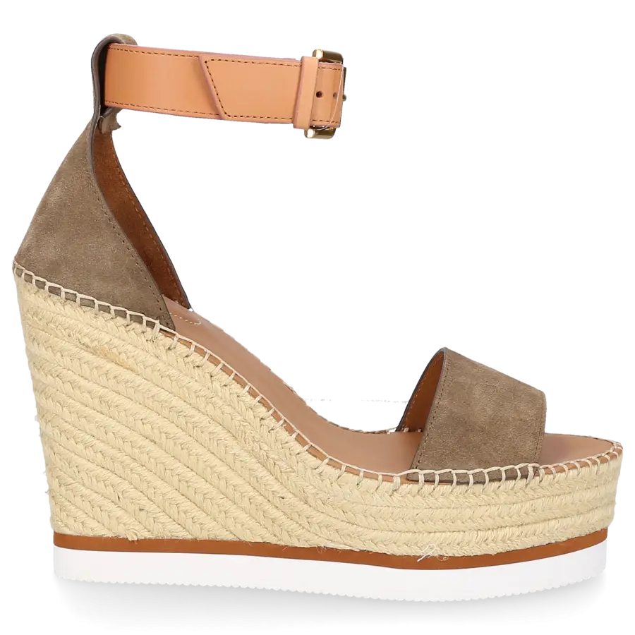SEE BY CHLOÉ - Espadrilles GLYN Veloursleder - grün