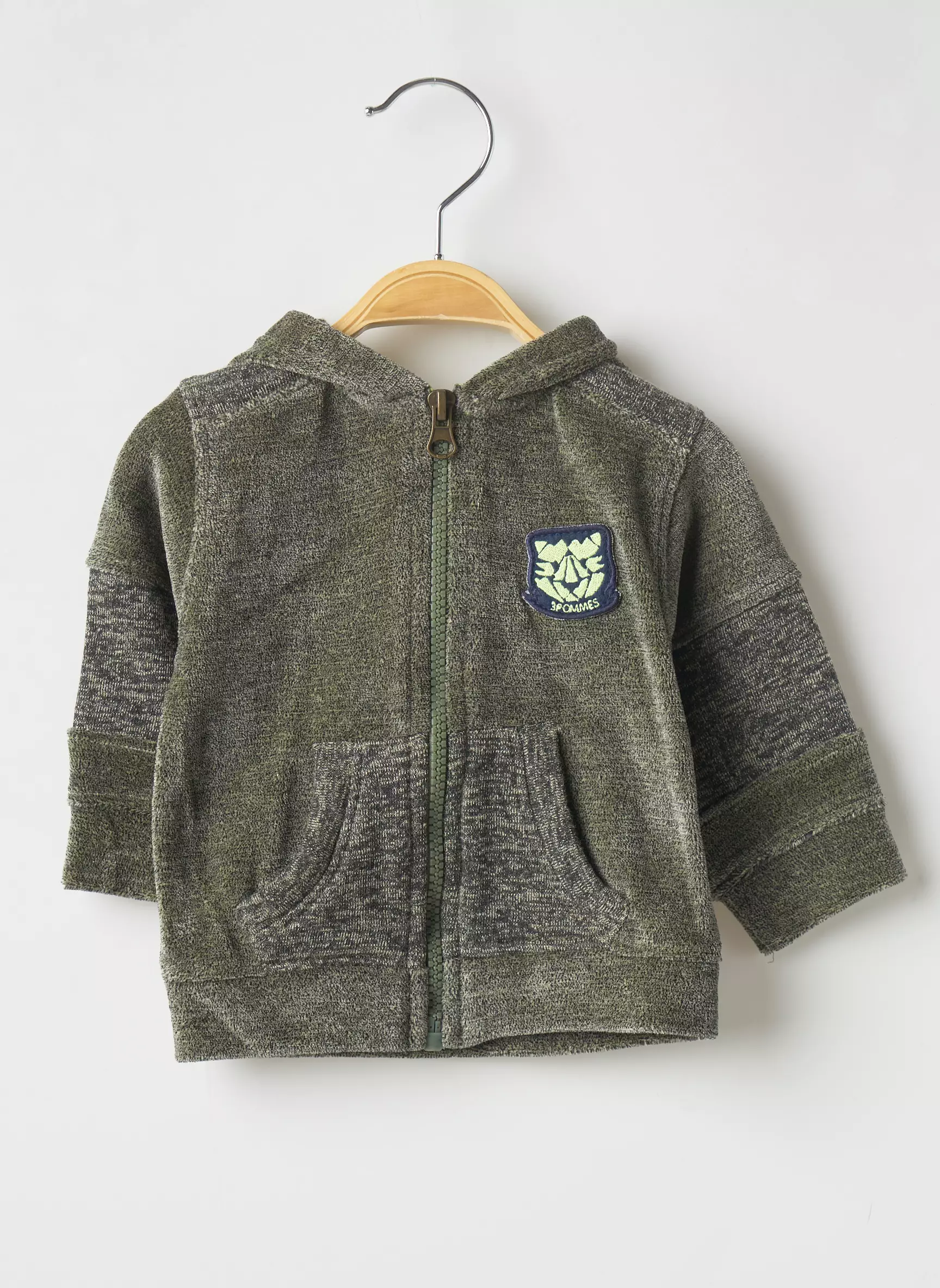 3 Pommes Cardigans Garcon couleur vert