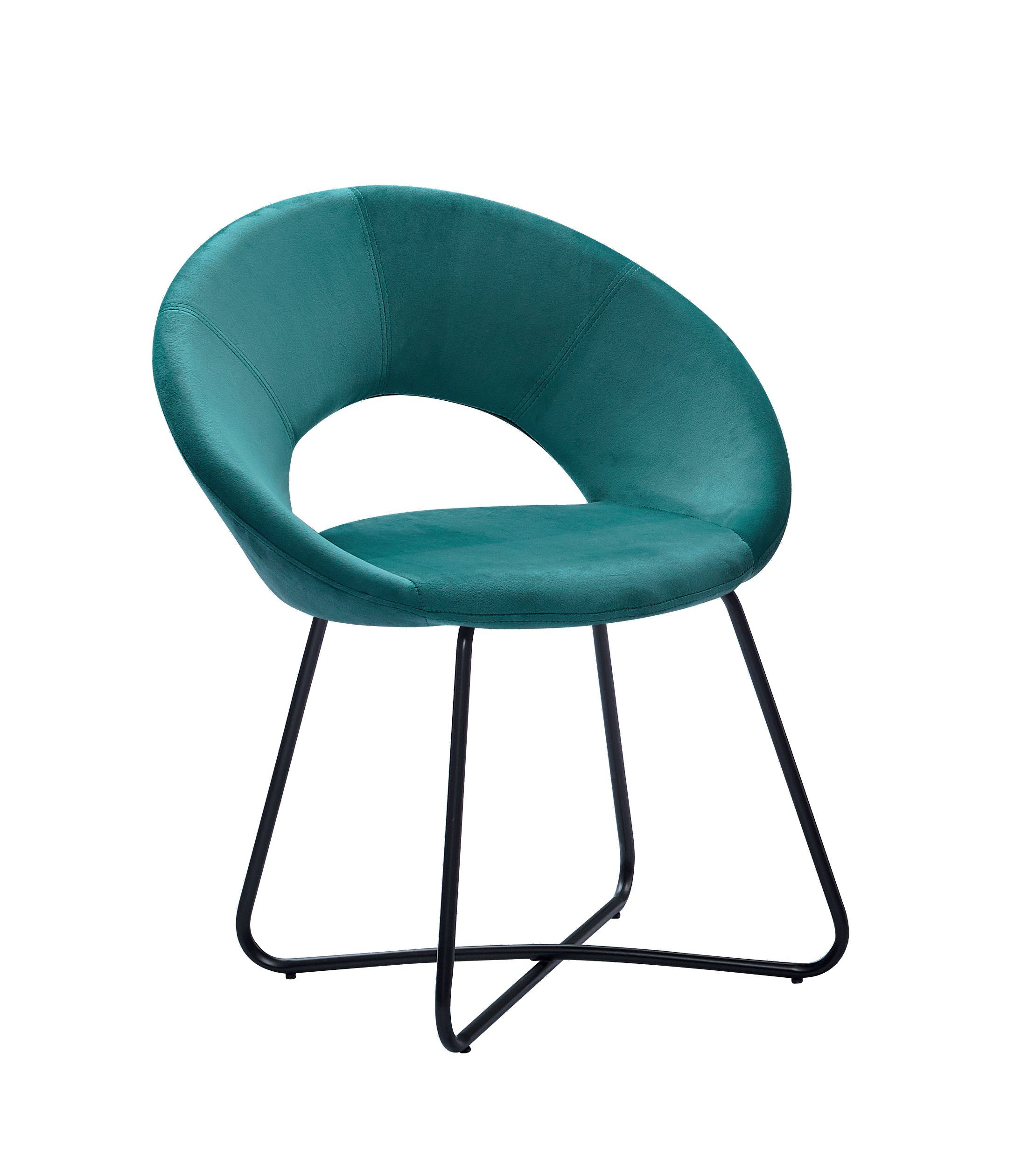 Junado® Schalenstuhl Lenny, skandinavischer Stil, elegante und komfortabel, mit Metallbeinen