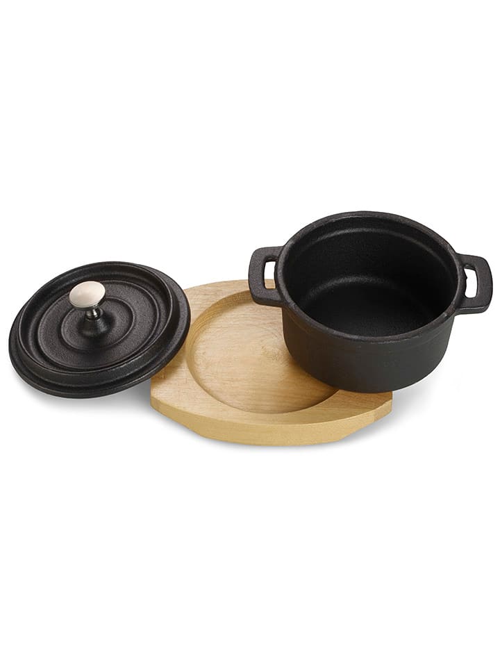 Echtwerk 3tlg. Mini-Kochtopf-Set in Schwarz günstig kaufen onesize