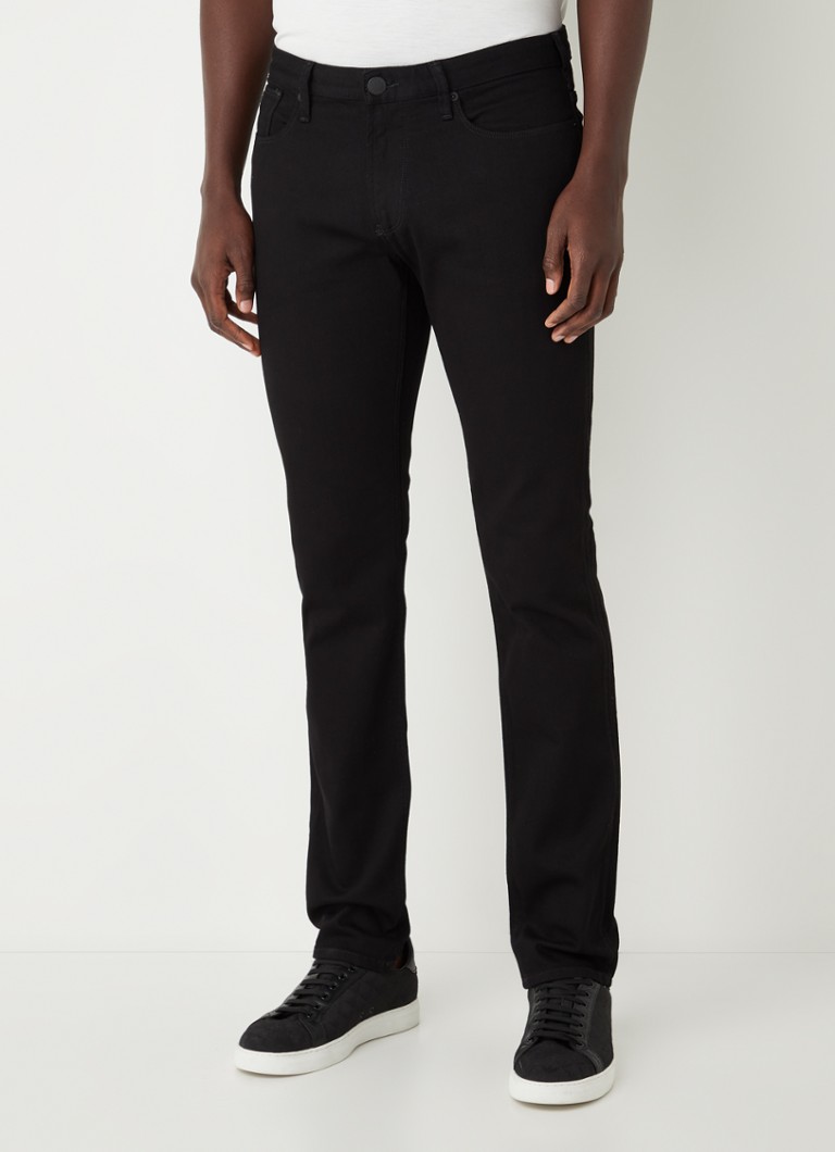 Obcisłe jeansy Emporio Armani z kolorowym przetarciem