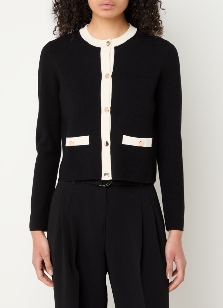 Cardigan Agito tricotat fin cu guler rotund de la MaxMara