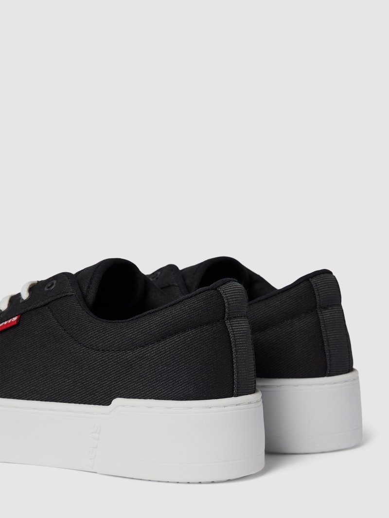 Plateau-Sneaker mit Label-Details Modell 'TIJUANA' in schwarz