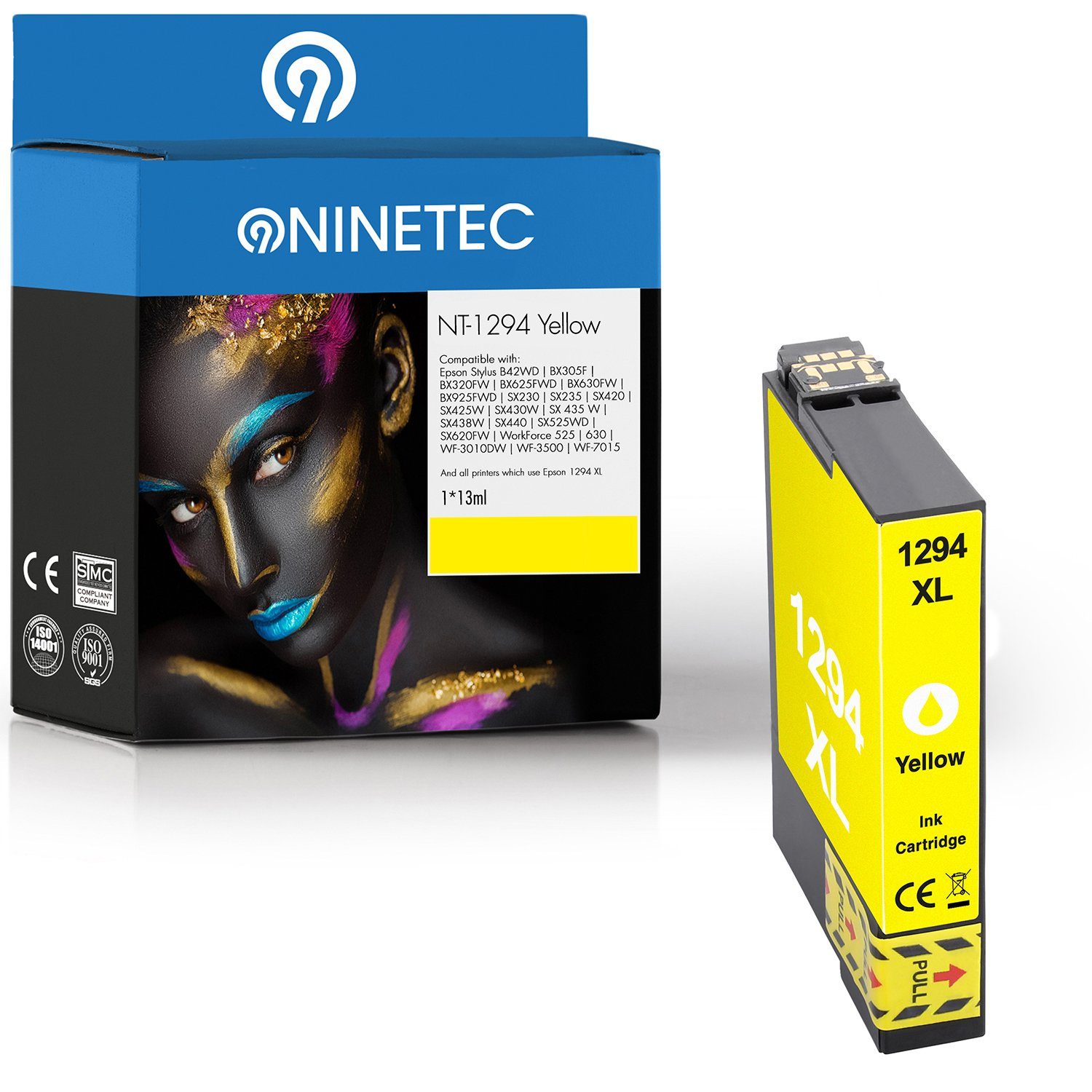 NINETEC ersetzt Epson T1294 Yellow Tintenpatrone