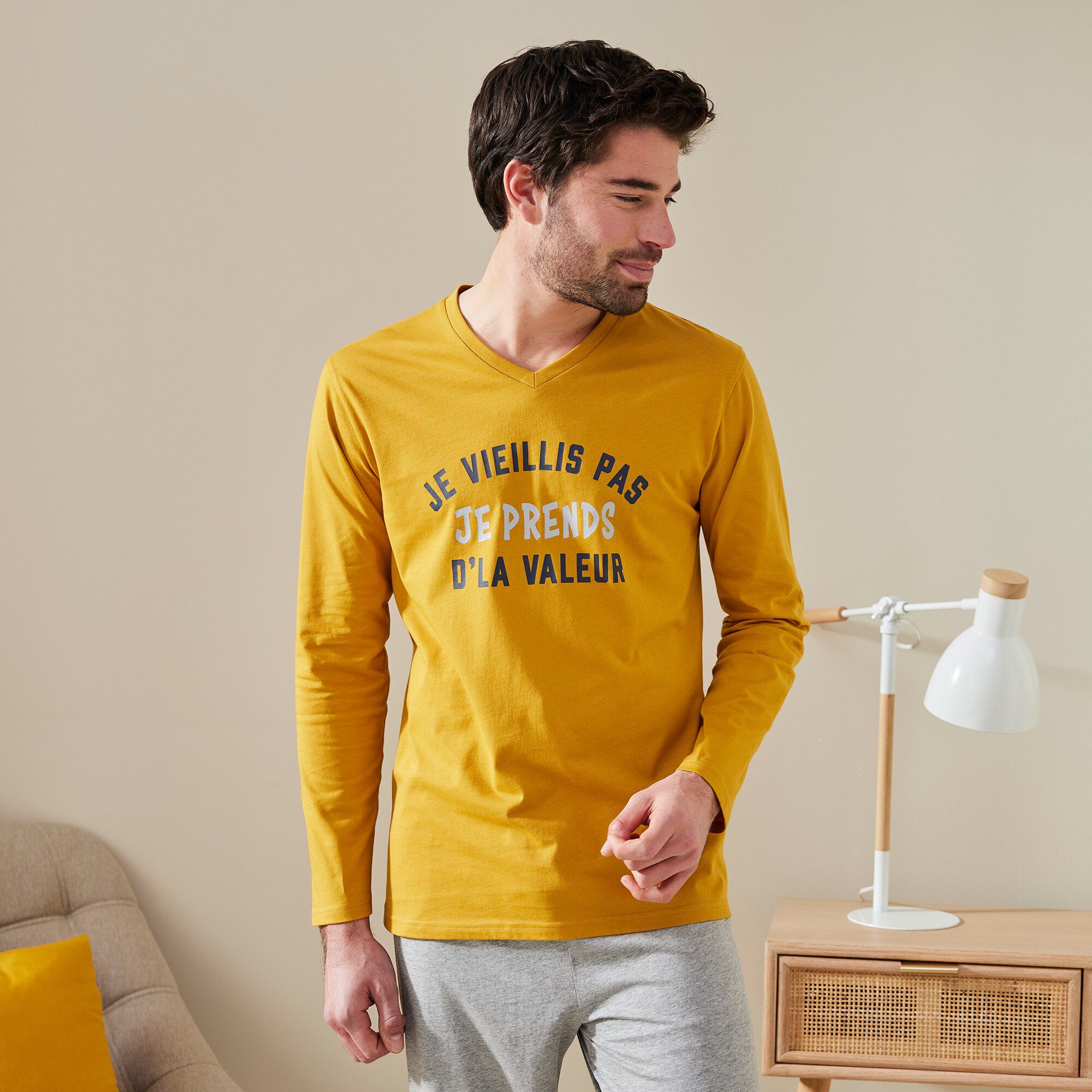Pyjama manches longues message