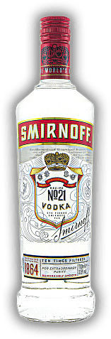 Smirnoff Red Smirnoff Red Smirnoff ist international die Nummer 1 bei den Wodkas und die zweitgrößte Spirituosenmarke der Welt. 0,7	 Liter - Vol 37,5%