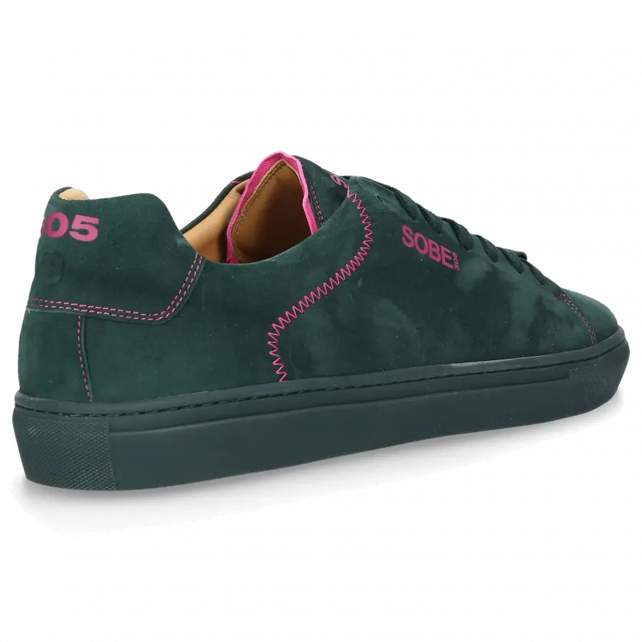 305 SOBE - Sneaker low + Snapback Cap 305 SOBE FAMILIA Veloursleder - grün