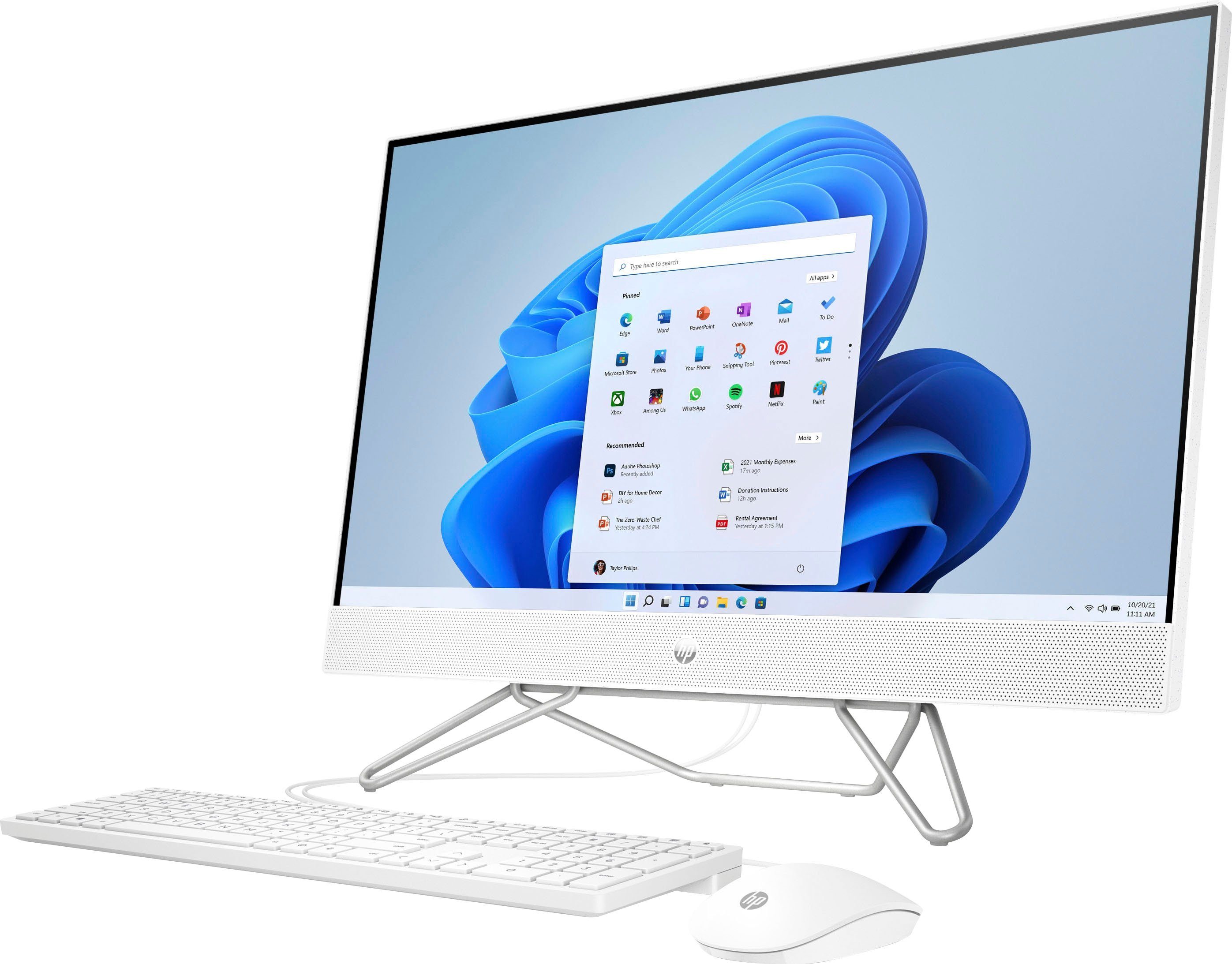 HP 27-cb0202ng All-in-One PC (27 Zoll, AMD Ryzen 5 5500U, Radeon™ Graphics, 16 GB RAM, 512 GB SSD)