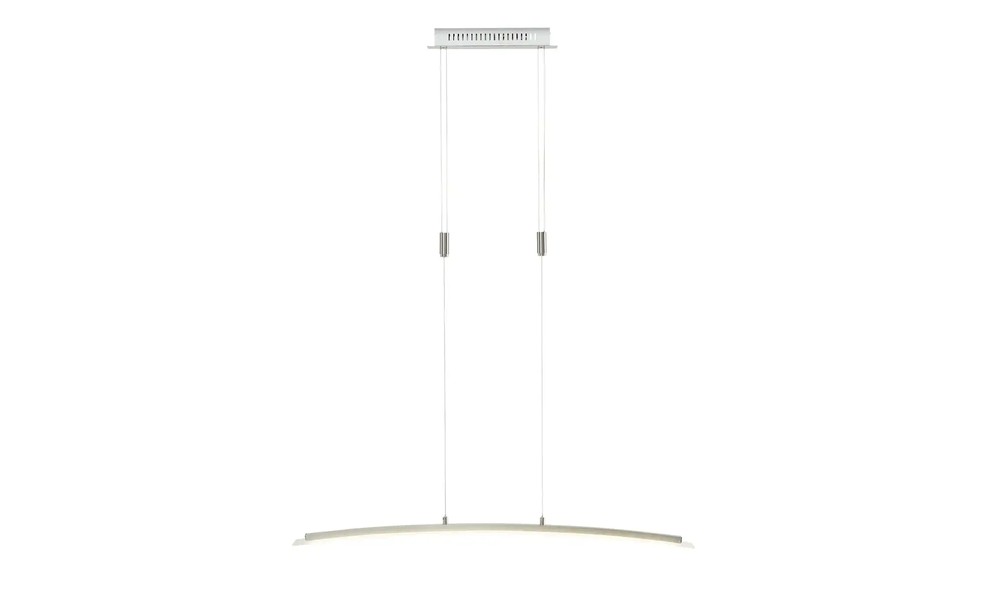 Fischer-Honsel LED-Pendelleuchte, Nickel-matt/ Glas gebogen