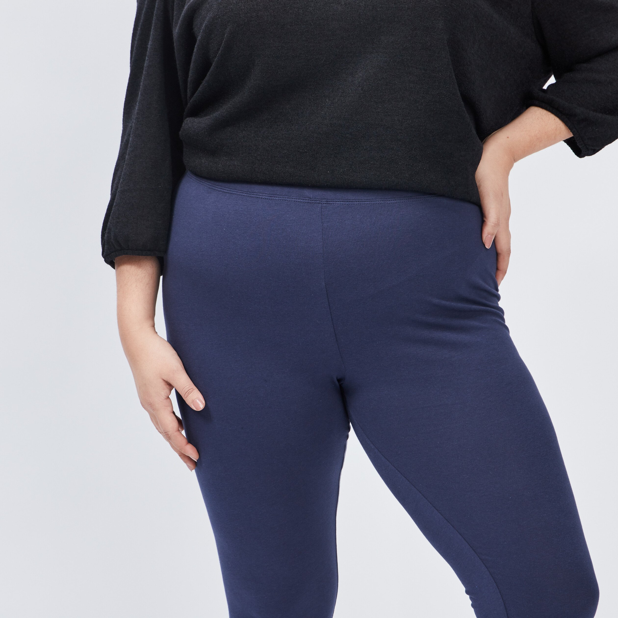 Legging bleu marine femme grande taille | La Halle