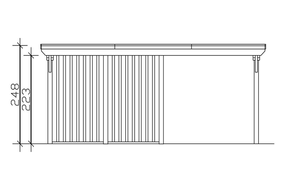 Skanholz Doppelcarport Emsland, BxT: 613x846 cm, 223 cm Einfahrtshöhe