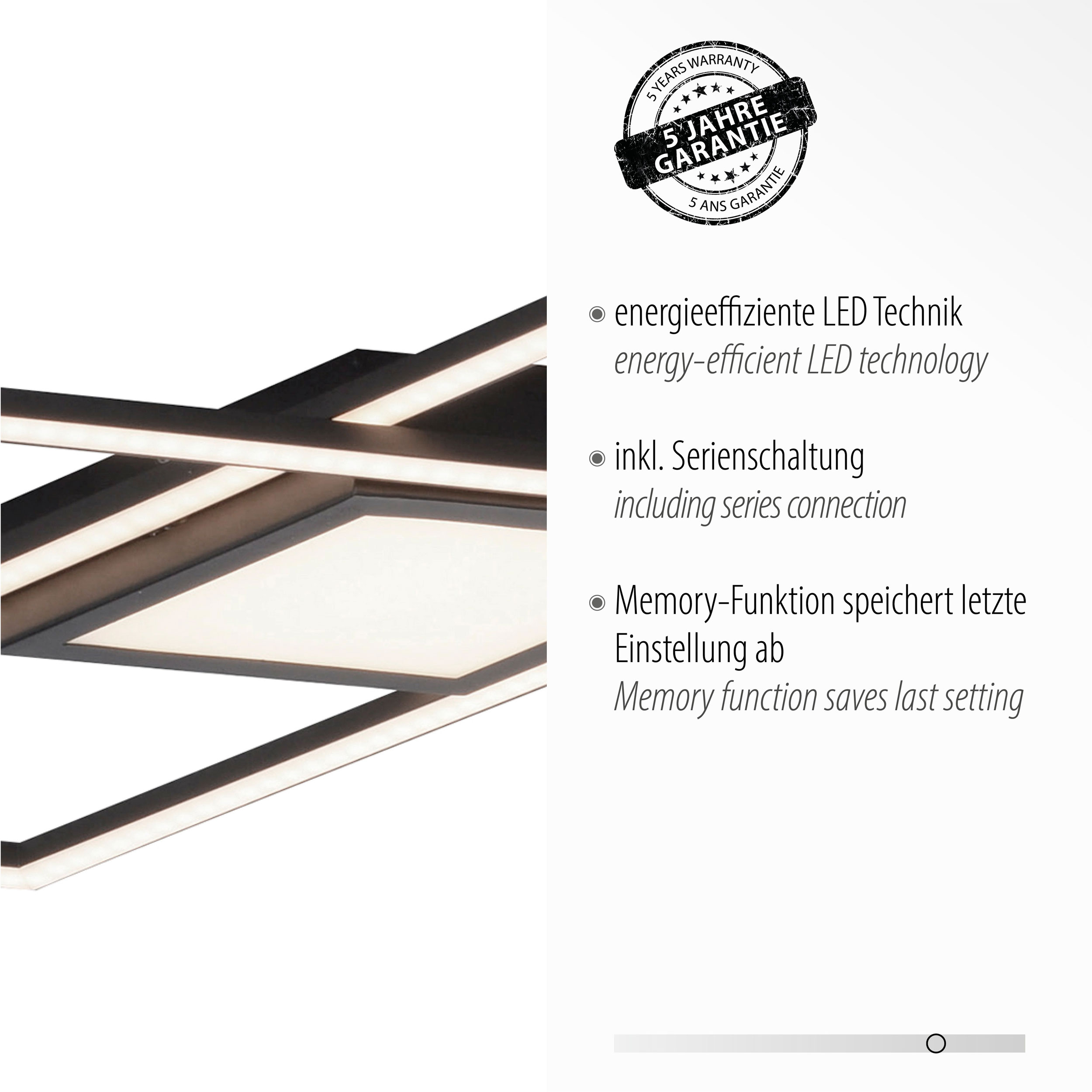 JUST LIGHT.LED-Deckenleuchte 1flg