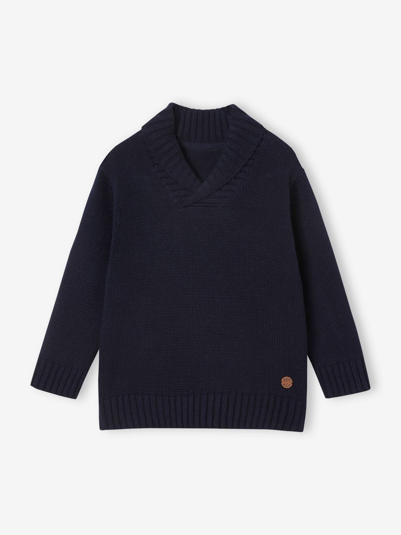 Vertbaudet Jungen Pullover BASIC Oeko-Tex - marine