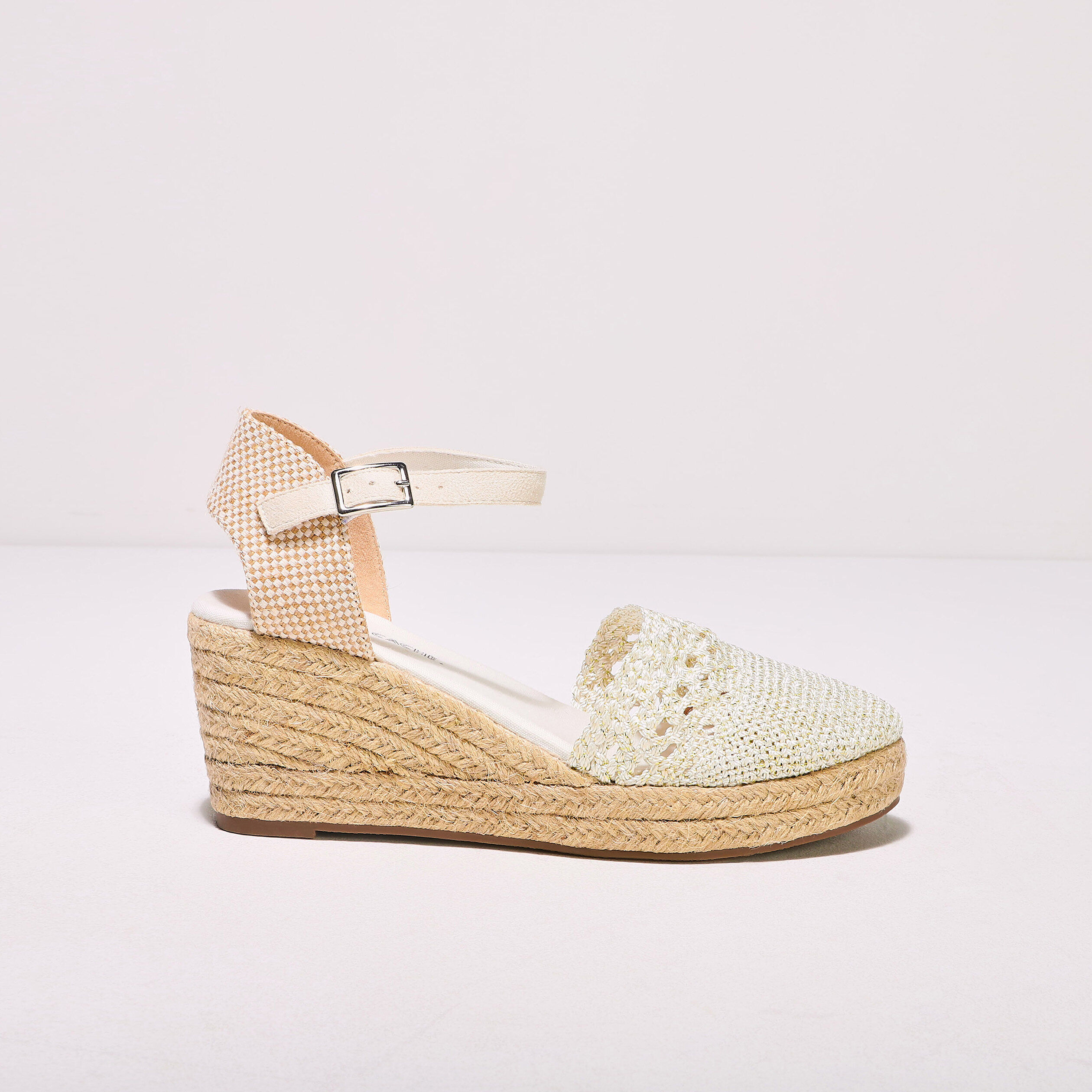 Espadrilles compensées ivoire femme | Cache Cache
