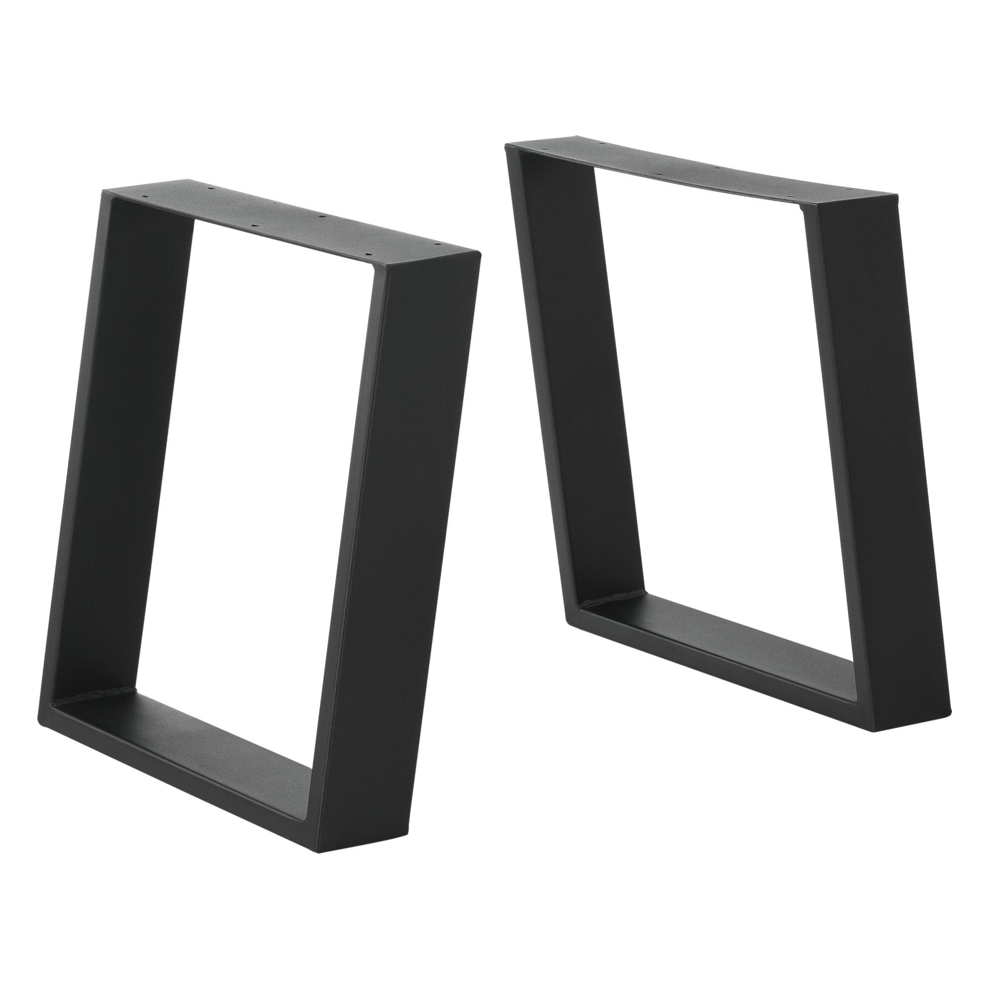 en.casa Tischgestell, Makers DIY Tischuntergestell 2er Set 40x43cm Stahl Schwarz
