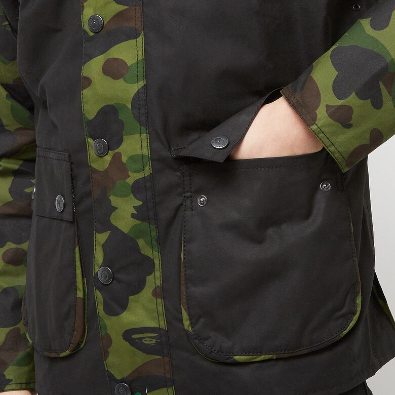 A Bathing Ape x Barbour 1st Camo International Rain Jacket green