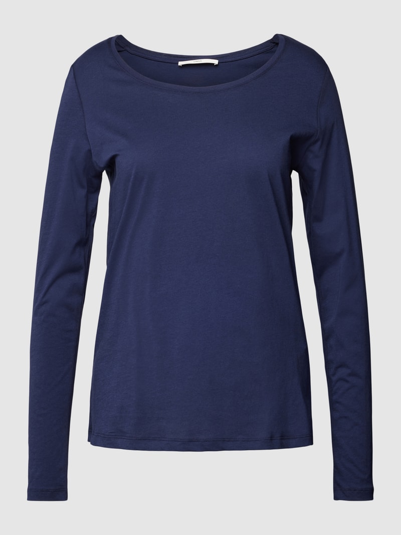 Longsleeve mit Rundhalsausschnitt in marineblau
