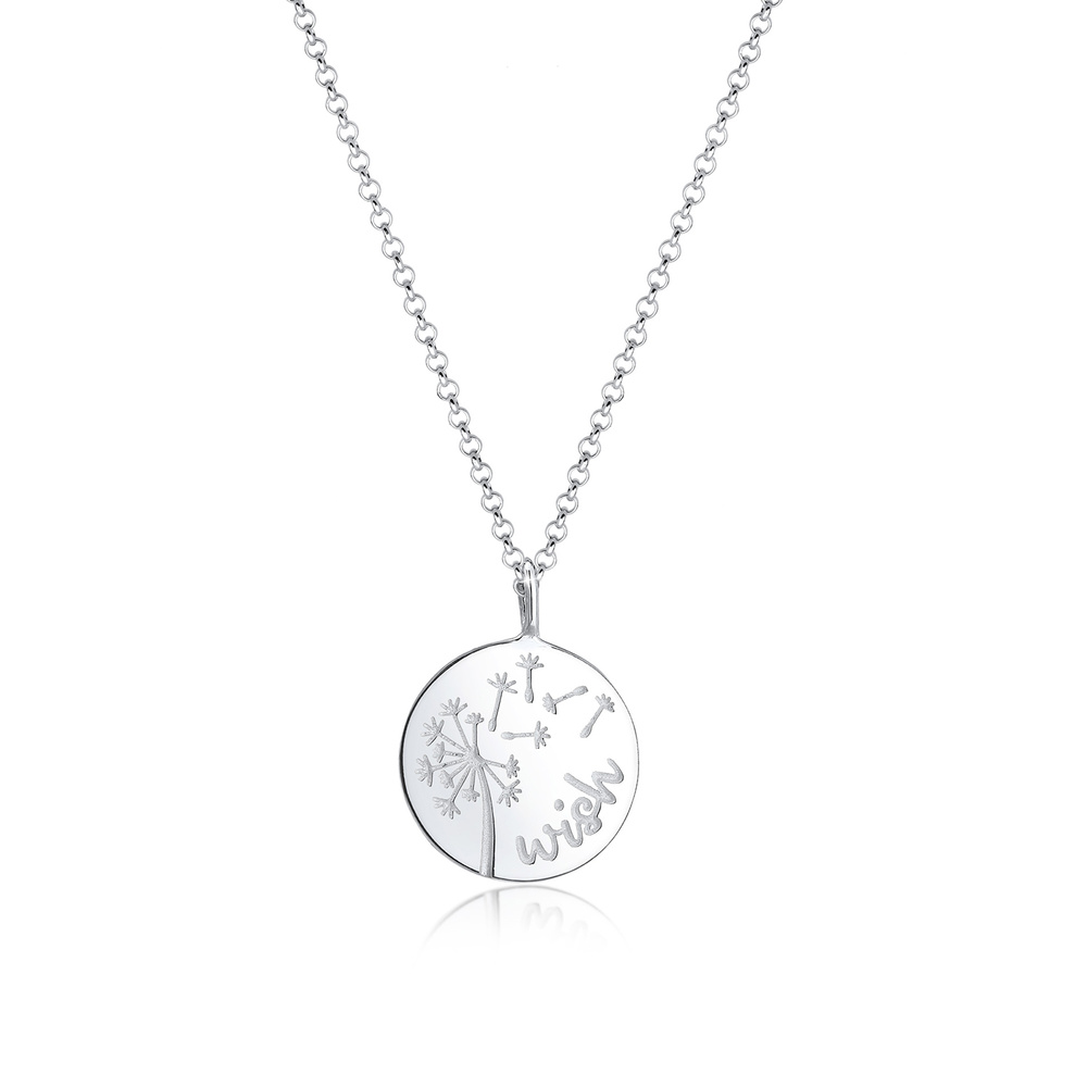 Elli Elli Collier Femmes Pendentif Aigrette de Pissenlit en Argent Sterling 925 Bijoux