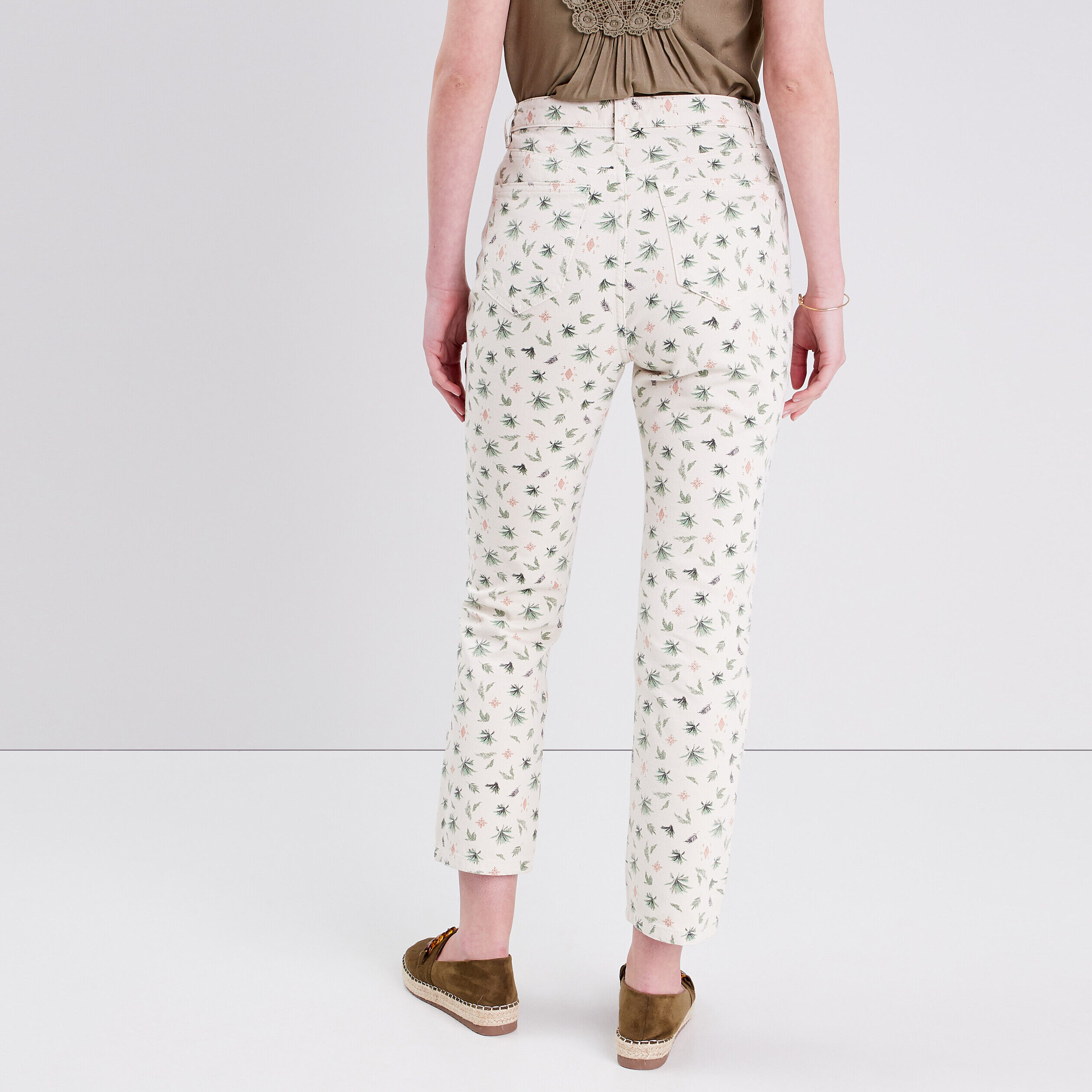 Jeans regular taille haute beige femme | Cache Cache