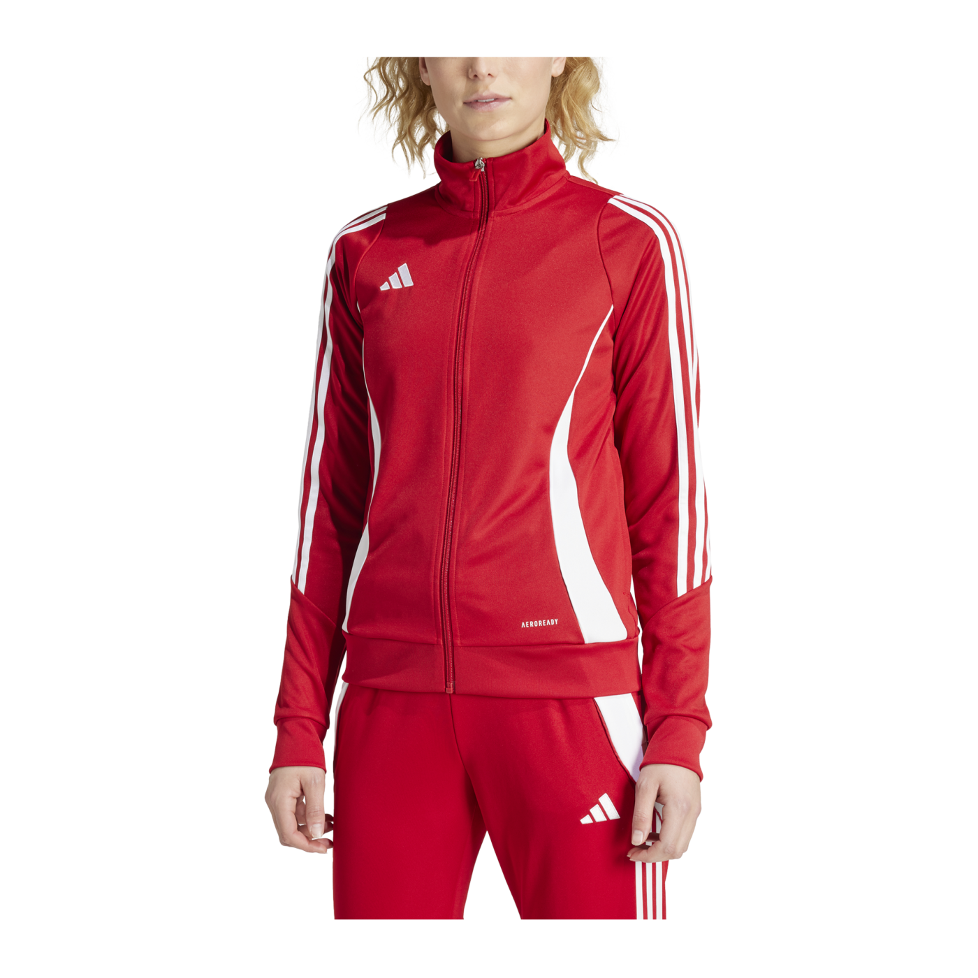 adidas Tiro 24 Trainingsjacke Damen Rot Weiss