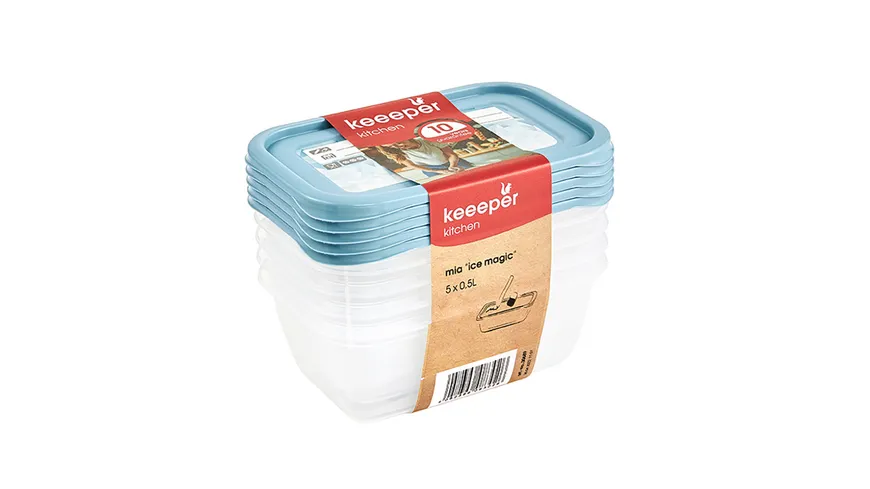 keeeper Gefrierdosen Set Mia Polar 5-tlg. 0,5l nordic blue