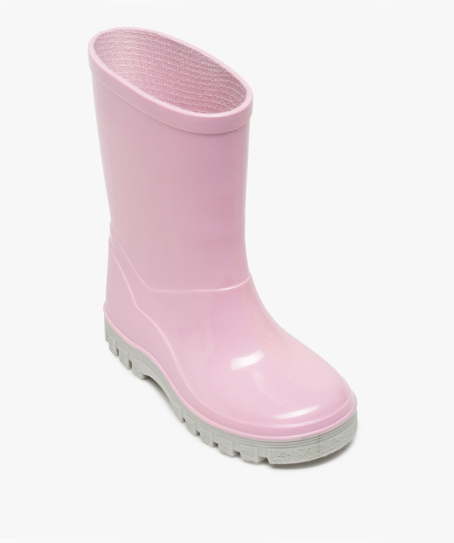 Bottes de pluie bébé fille unies à semelle crantée rose | GEMO