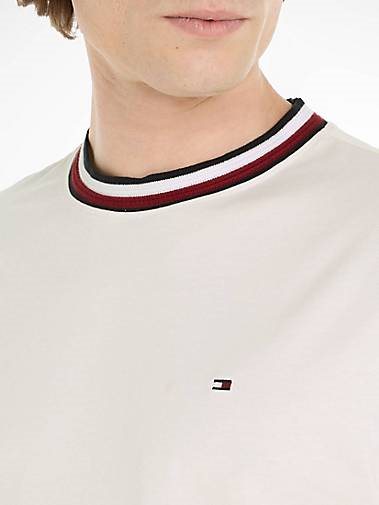 TOMMY HILFIGER Herren T-Shirt BOLD GLOBAL STRIPE TIPPING TEE