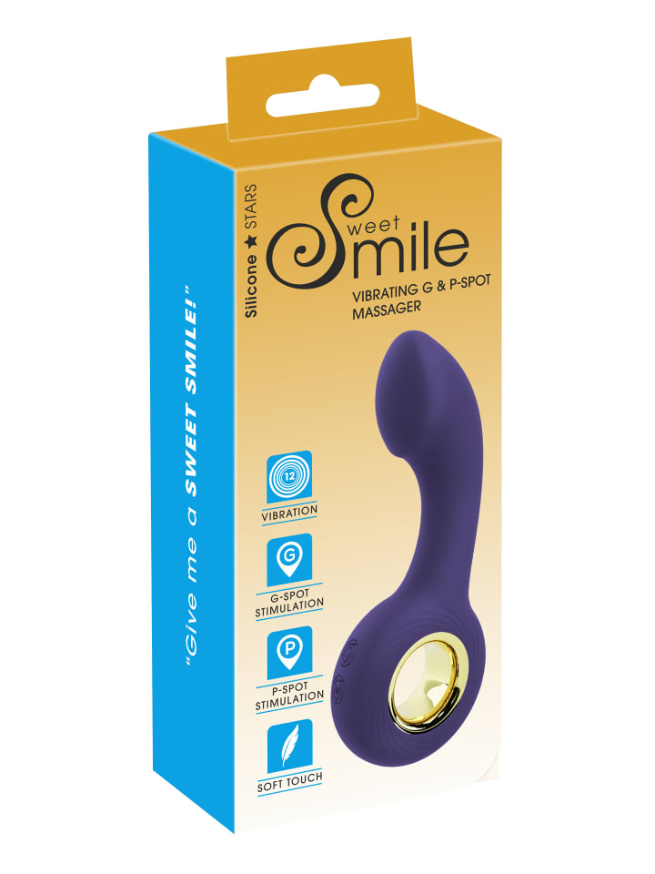 Sweet Smile Vibrator Vibrating G-&P-Spot Massager in lila günstig kaufen 13,5 cm