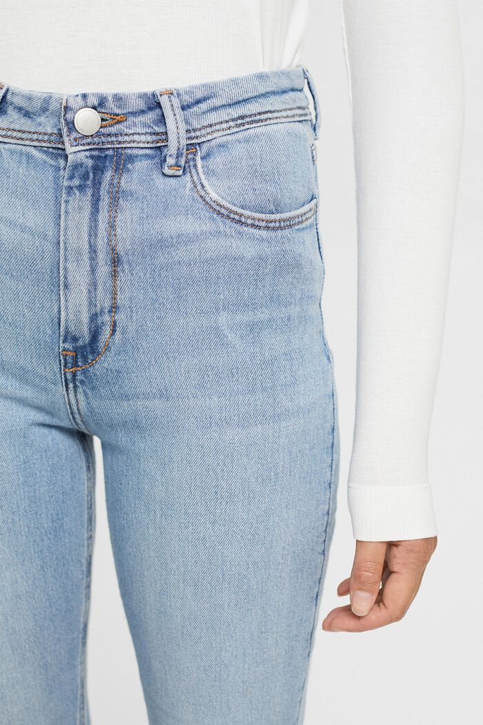 High-Waist-Jeans aus Denim mit ausgestelltem Bein