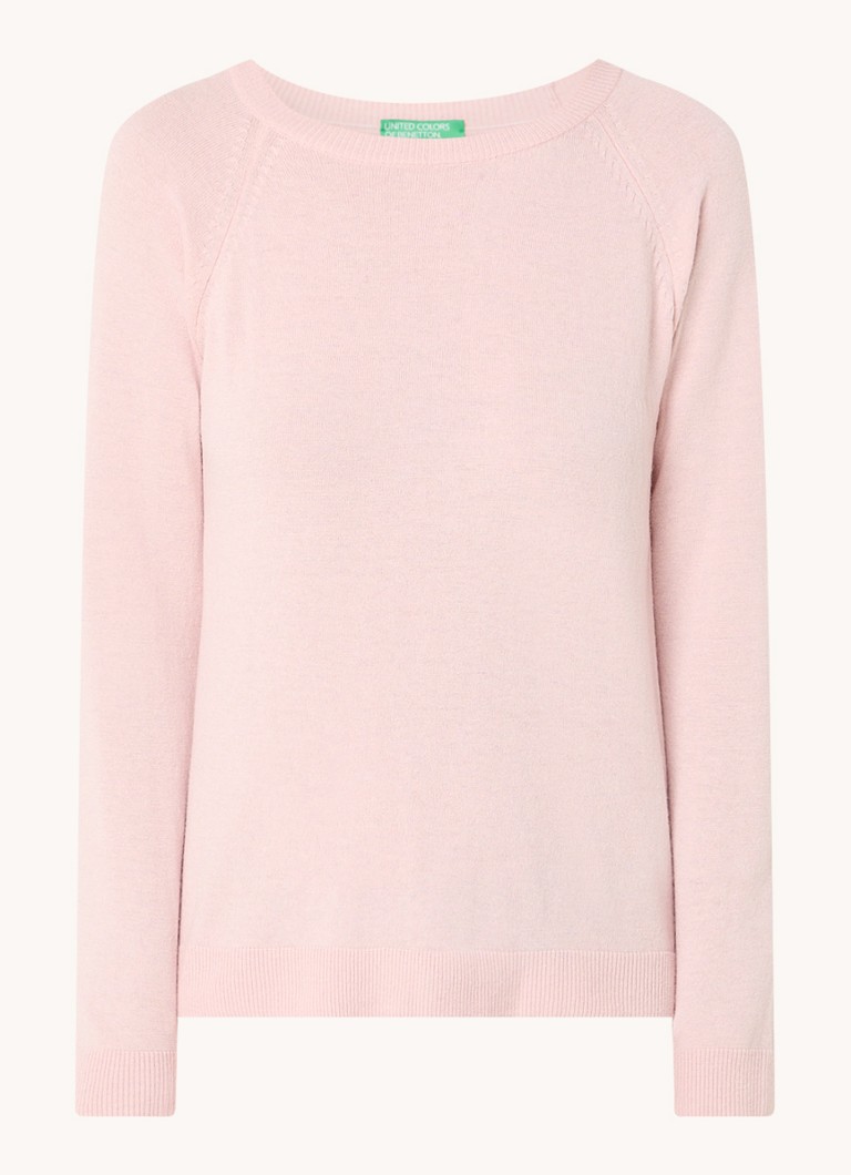 Maglione girocollo Benetton in pregiata maglia di misto cashmere