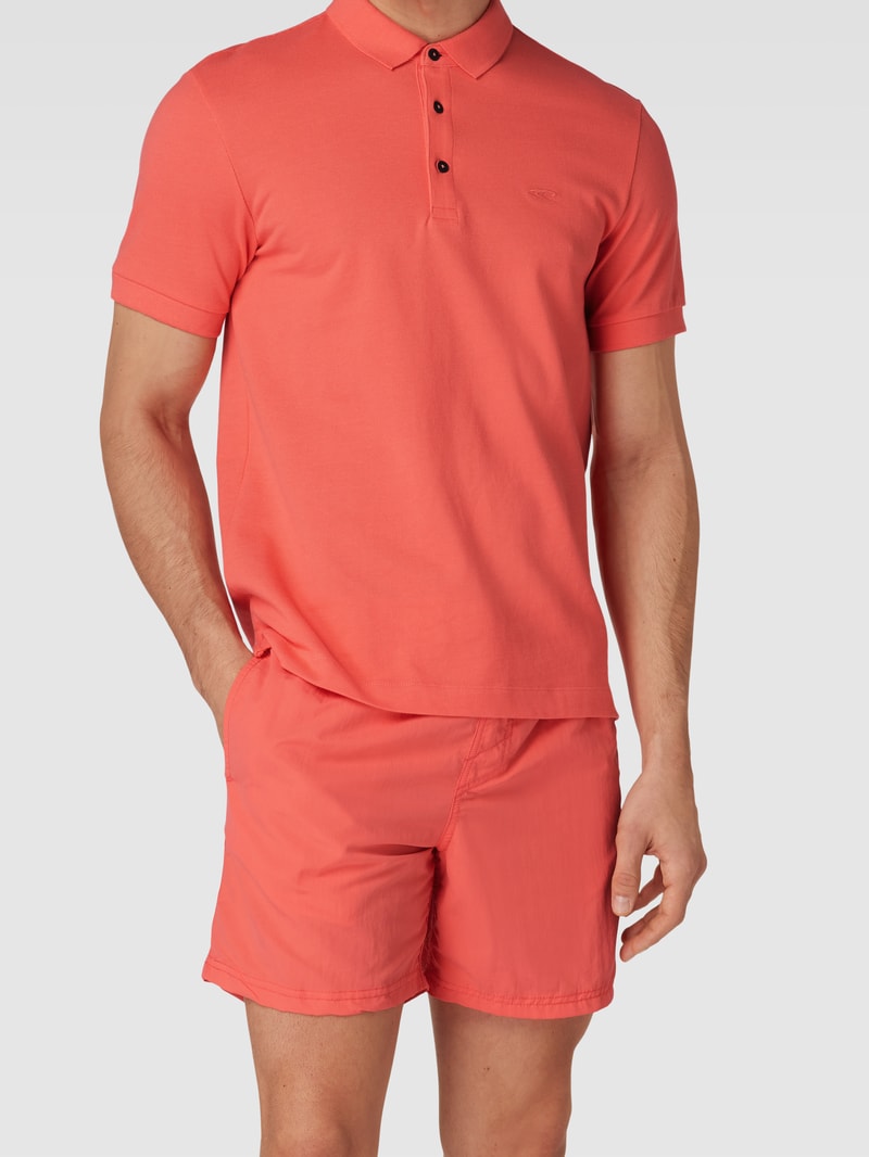 Badehose mit Label-Stitching in koralle