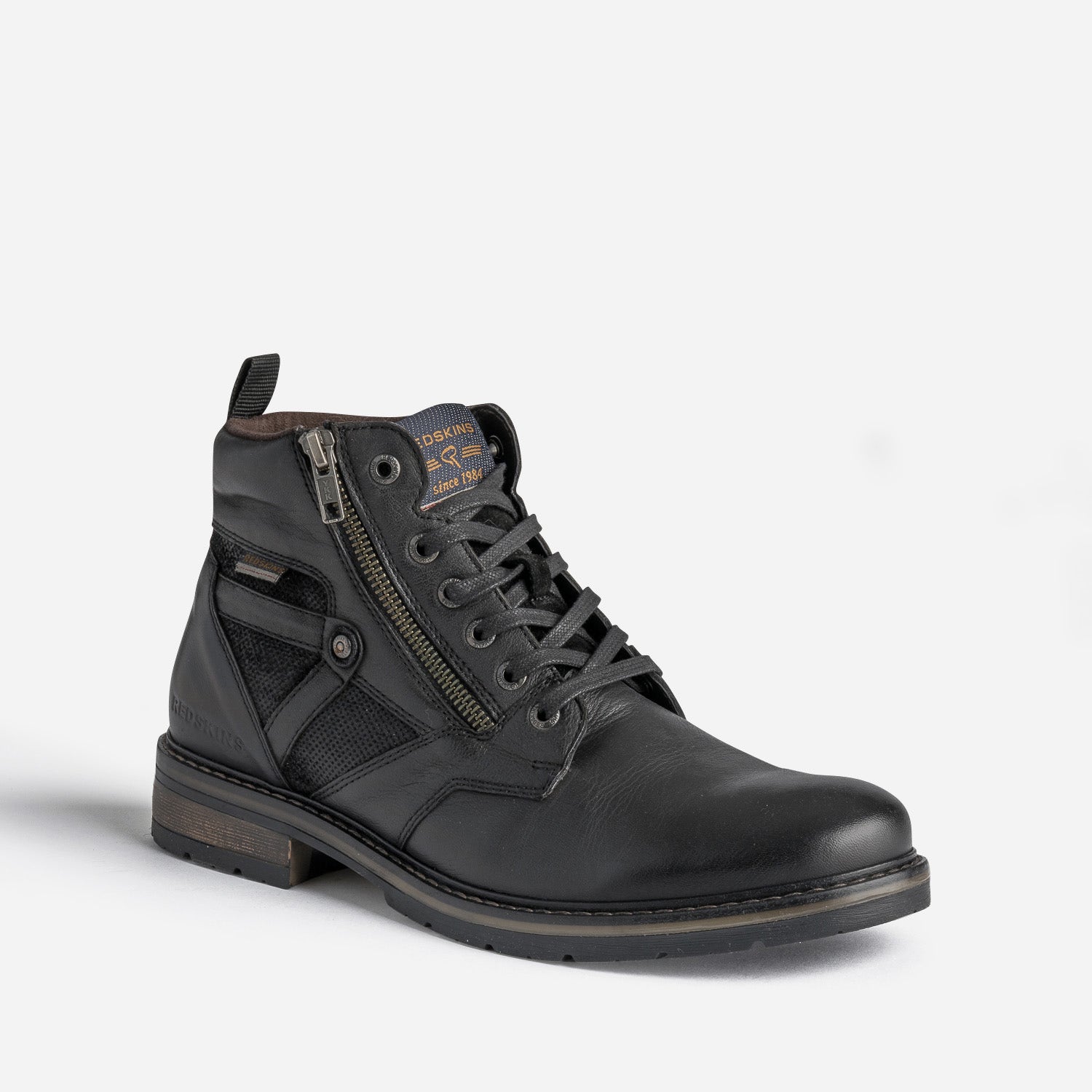 Boots à lacet REDSKINS noire en cuir