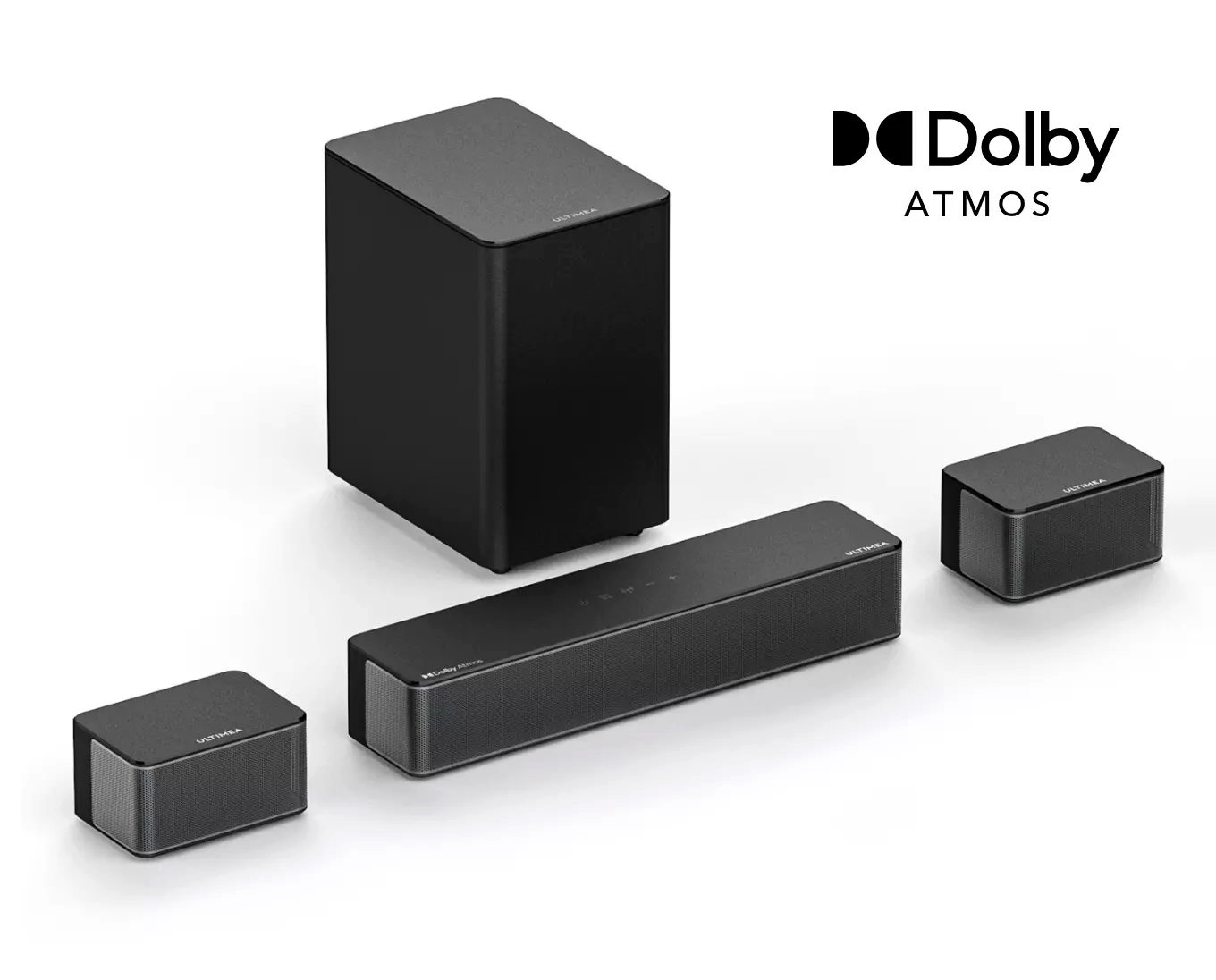 Ultimea Poseidon D60 5.1 Dolby Atmos Soundbar (410 W, 3D Surround Sound, TV Lautsprecher für Heimkino mit einstellbarem Bass)