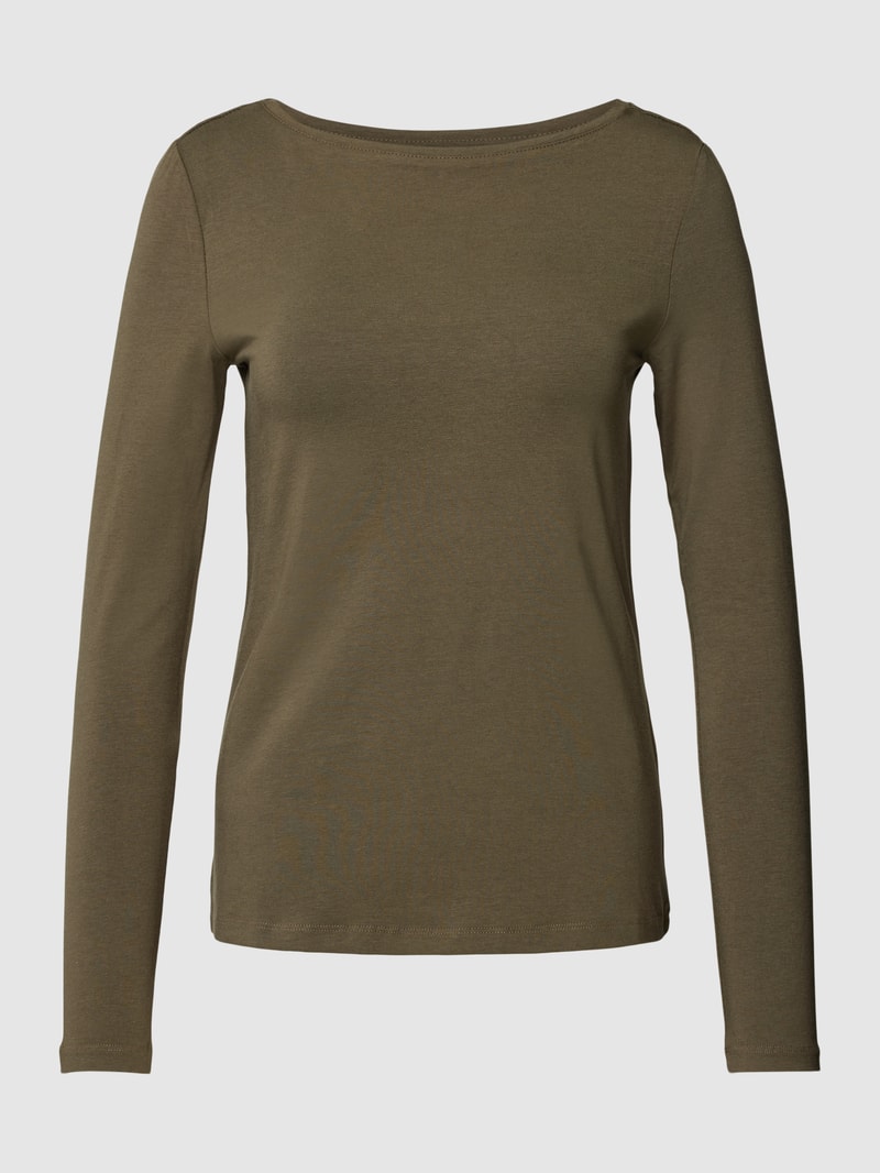 Longsleeve mit U-Boot-Ausschnitt in schilf