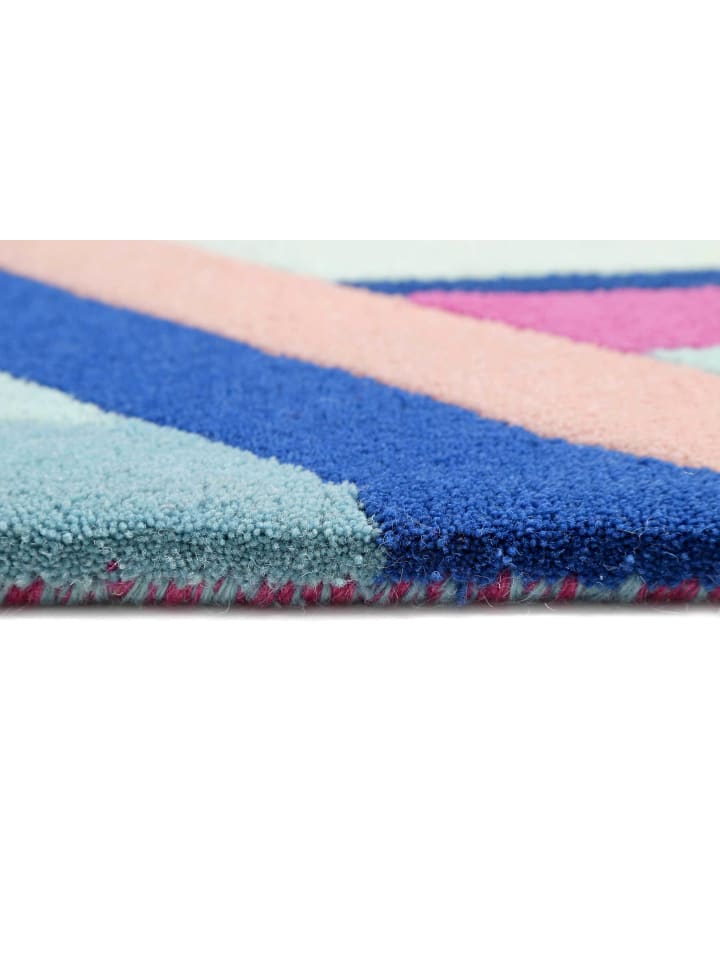 Accessorize Kurzflorteppich Linear in blau hellblau günstig kaufen 80 x 150 cm
