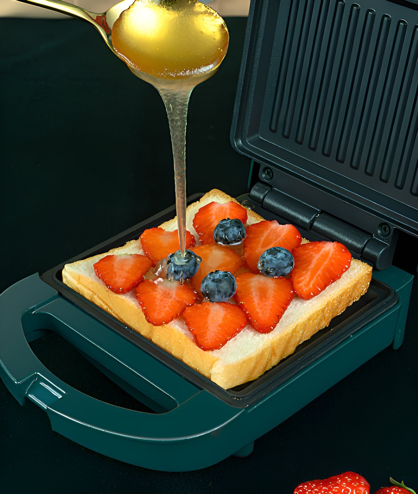 Suzakuin 2-in-1-Sandwichmaker [Multifunktionale Sandwich-Maker] Leckeres Frühstück in 3 Minuten!