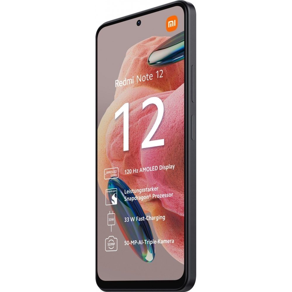 Xiaomi Redmi Note 12 256 GB / 8 GB - Smartphone - onyx gray Smartphone (6,7 Zoll, 256 GB Speicherplatz)