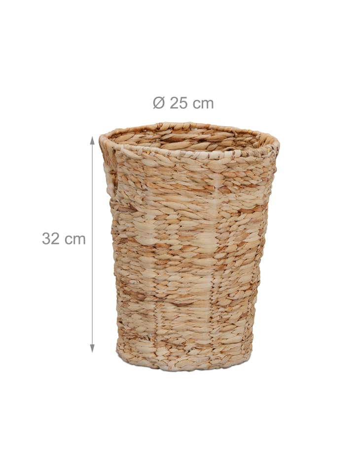 relaxdays Papierkorb in Natur - (H)32 x Ø25 cm günstig kaufen onesize