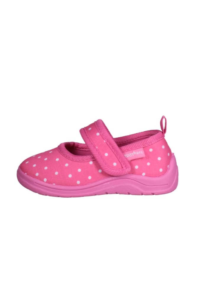 Playshoes Hausschuh Punkte in Pink günstig kaufen