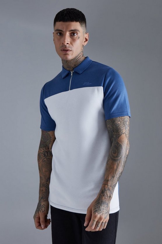 Tall Slim-Fit Colorblock Poloshirt