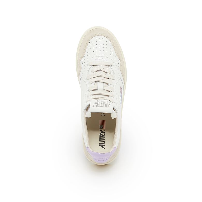 Autry Wmns Medalist Low leat/suede wht/pslilac