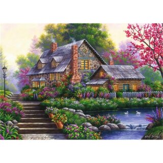 Ravensburger Puzzle - Romantisches Cottage (1000 Teile)
