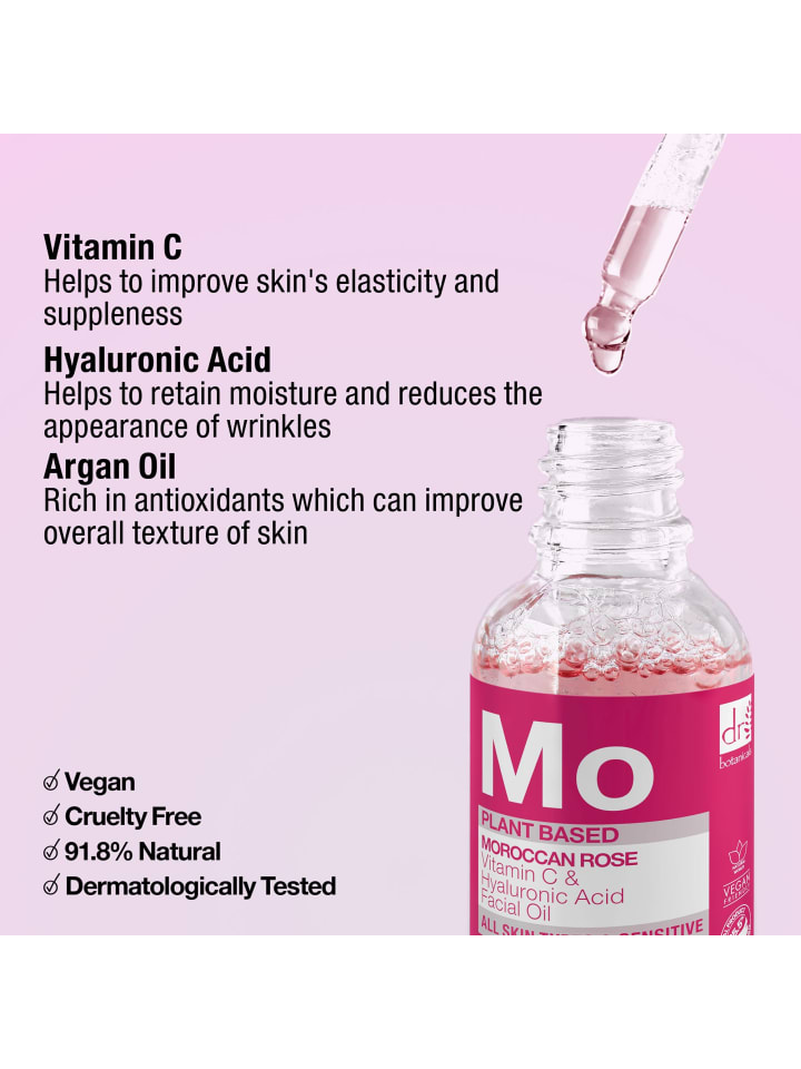 Dr Botanicals Marokkanisches Rosen-Gesichtsöl Duo – Mit Vitamin C & Hyaluron 15ml   30ml günstig kaufen onesize