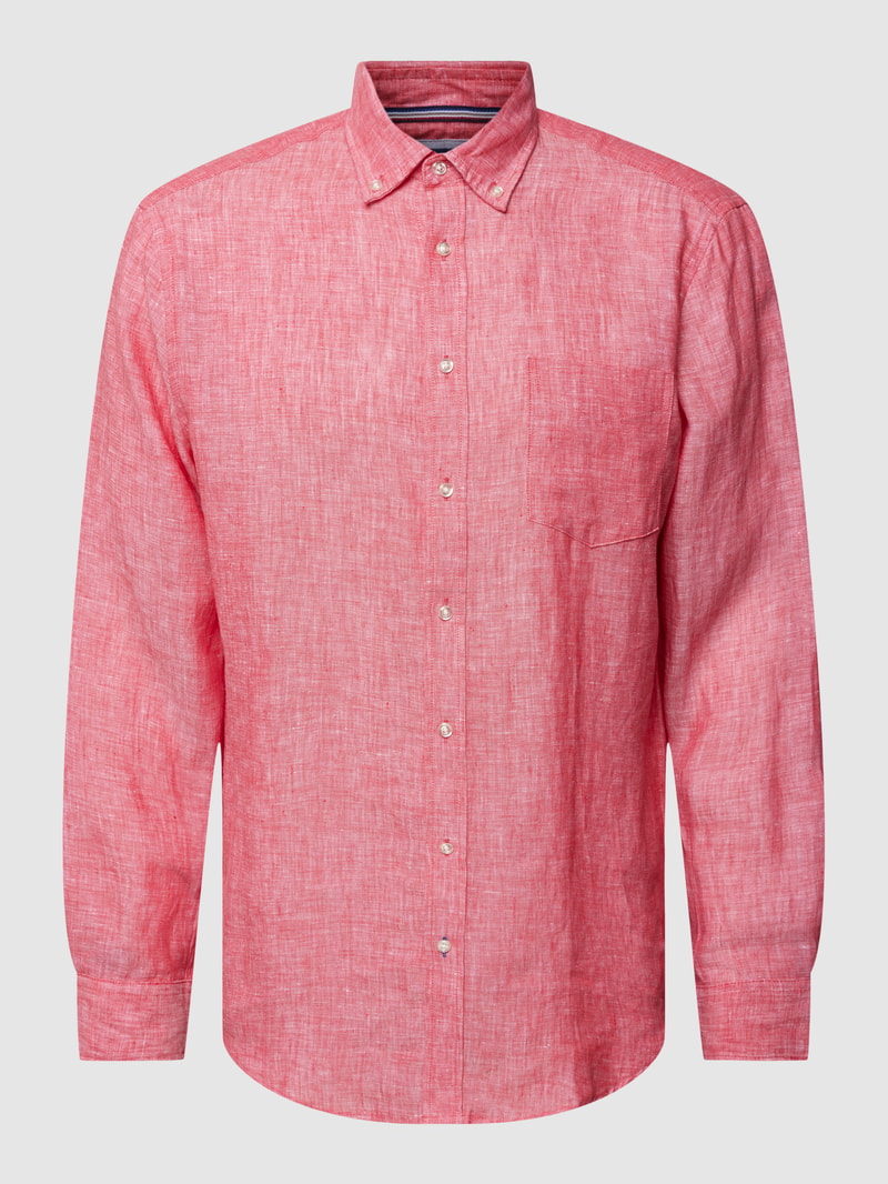 Freizeithemd mit Button-Down-Kragen in rot
